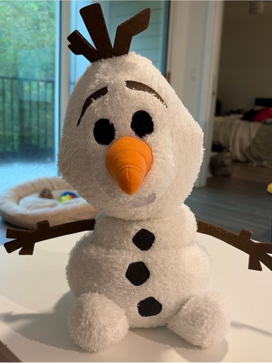 Disney Other - Disney Weighted Olaf Plush Snowman - White, Orange, Brown, Black